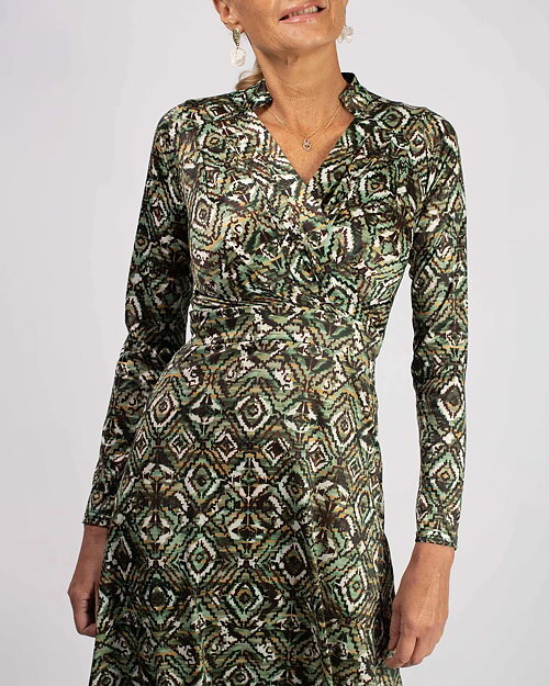 Klänning Pauline green pattern - 3
