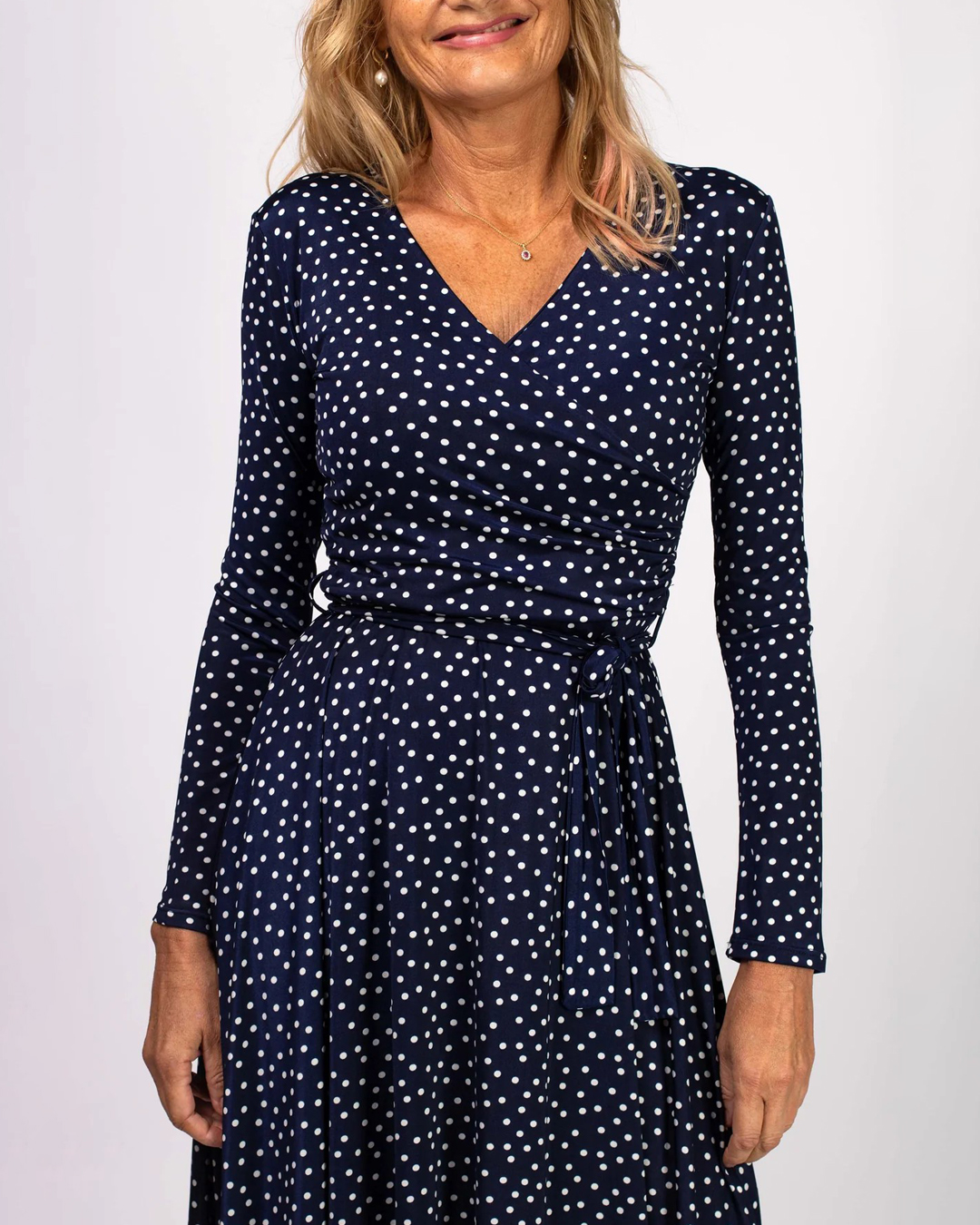 Klänning Marguerite midnight blue dot - 3