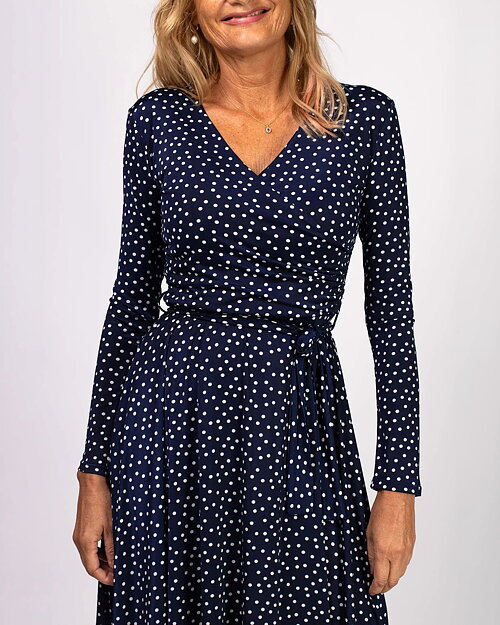 Klänning Marguerite midnight blue dot - 3