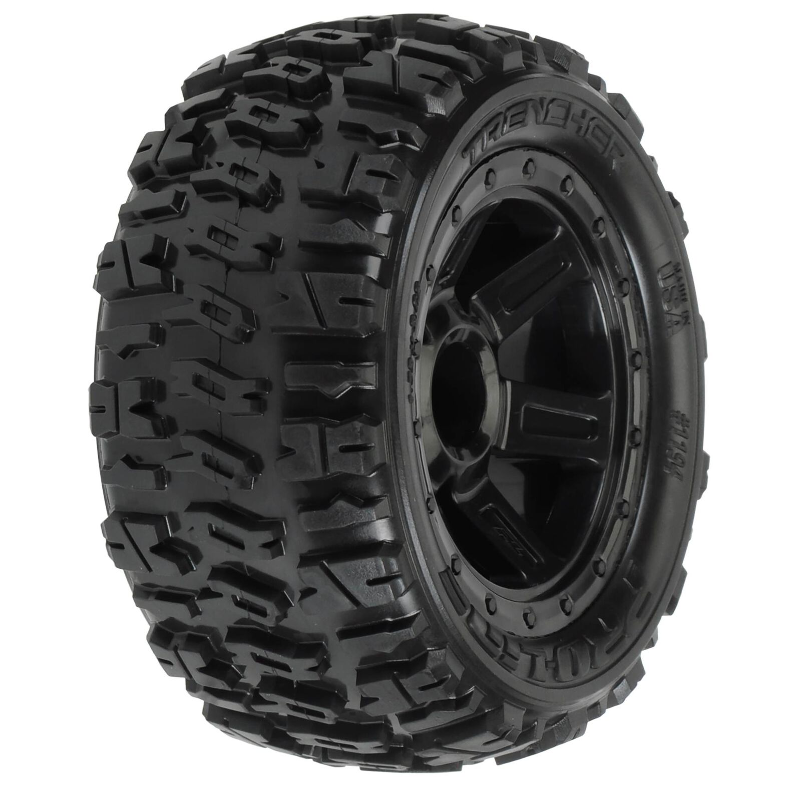 Pro-Line 1/16 Trencher M2 Fr/Rr 2.2" Tires Mounted 12mm Blk Desperado (2)