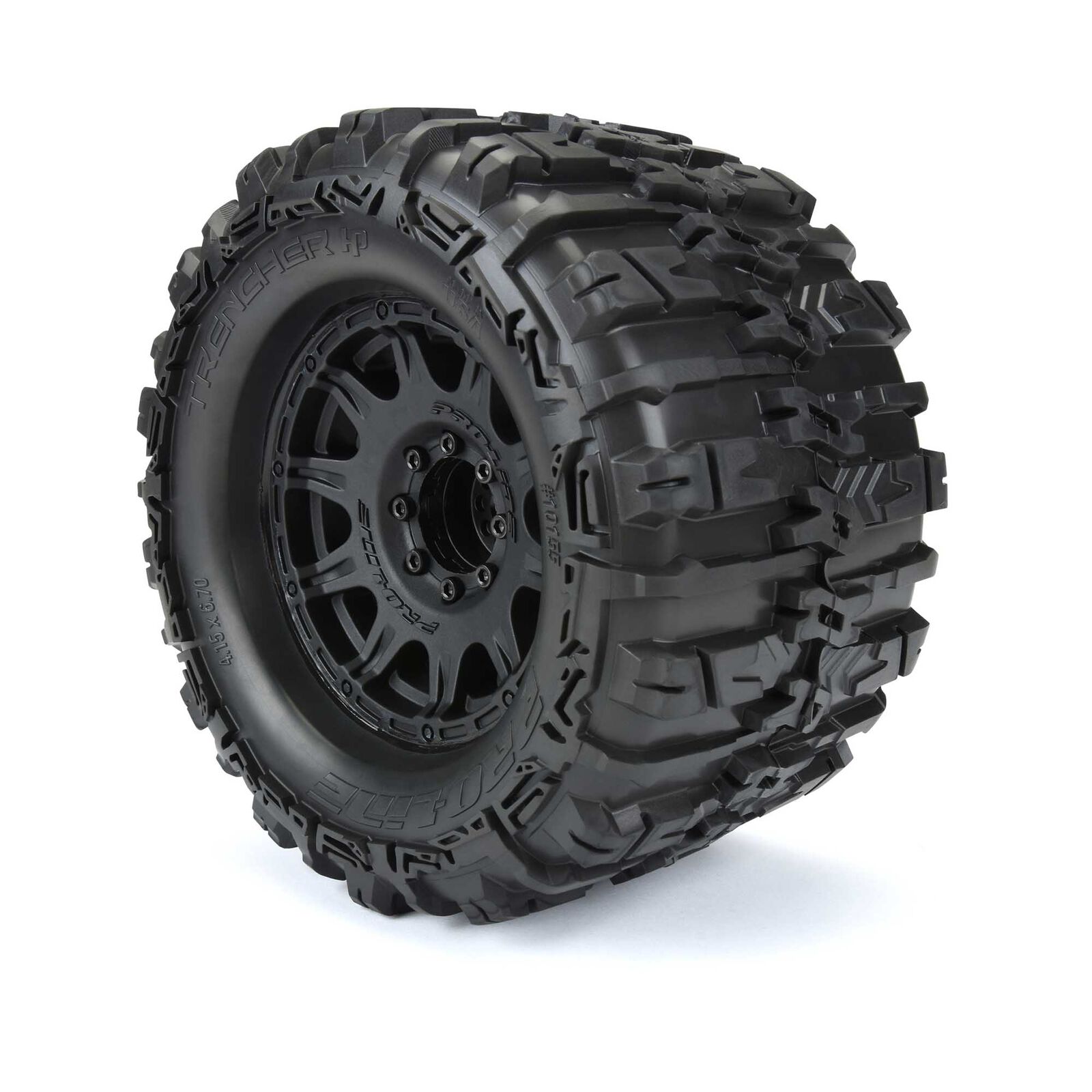 Pro-Line 1/8 Trencher HP BELTED F/R 3.8" MT Tires Mounted 17mm Black Raid (2) - 4
