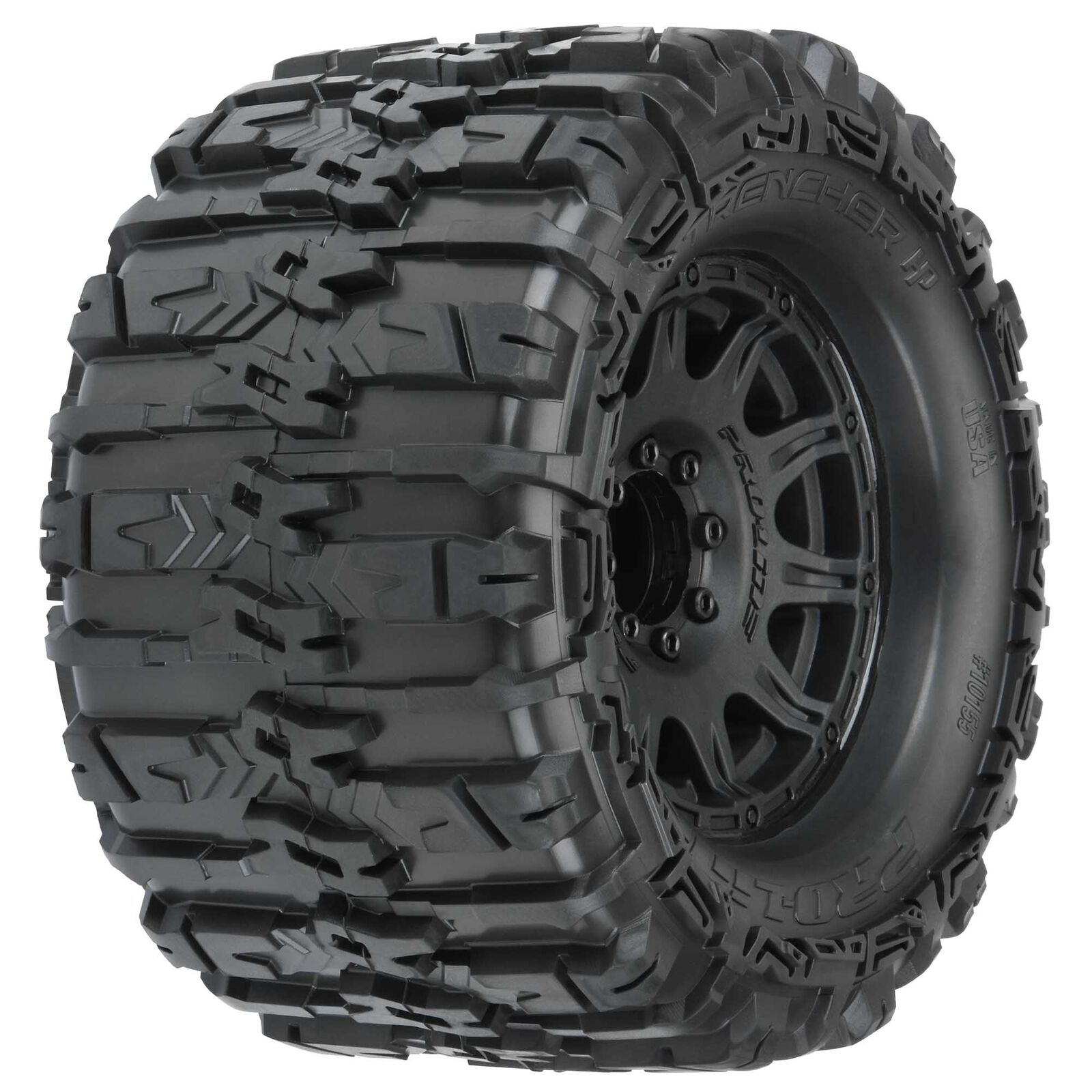 Pro-Line 1/8 Trencher HP BELTED F/R 3.8" MT Tires Mounted 17mm Black Raid (2)