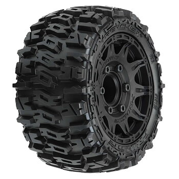 Pro-Line 1/10 Trencher LP F/R 2.8" MT Tires Mounted 12mm/14mm Black Raid (2)