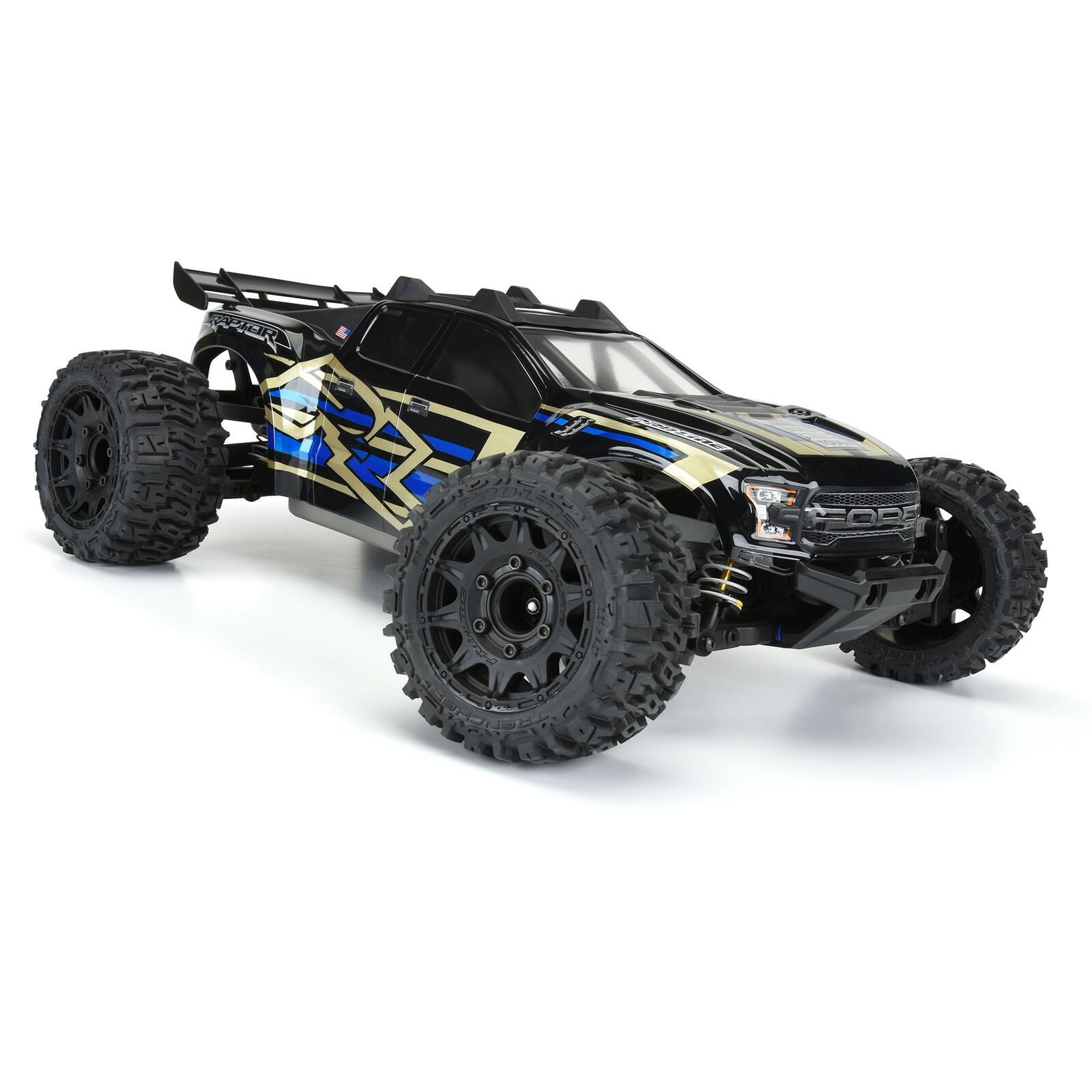 Pro-Line 1/10 Trencher LP F/R 2.8" MT Tires Mounted 12mm/14mm Black Raid (2) - 5