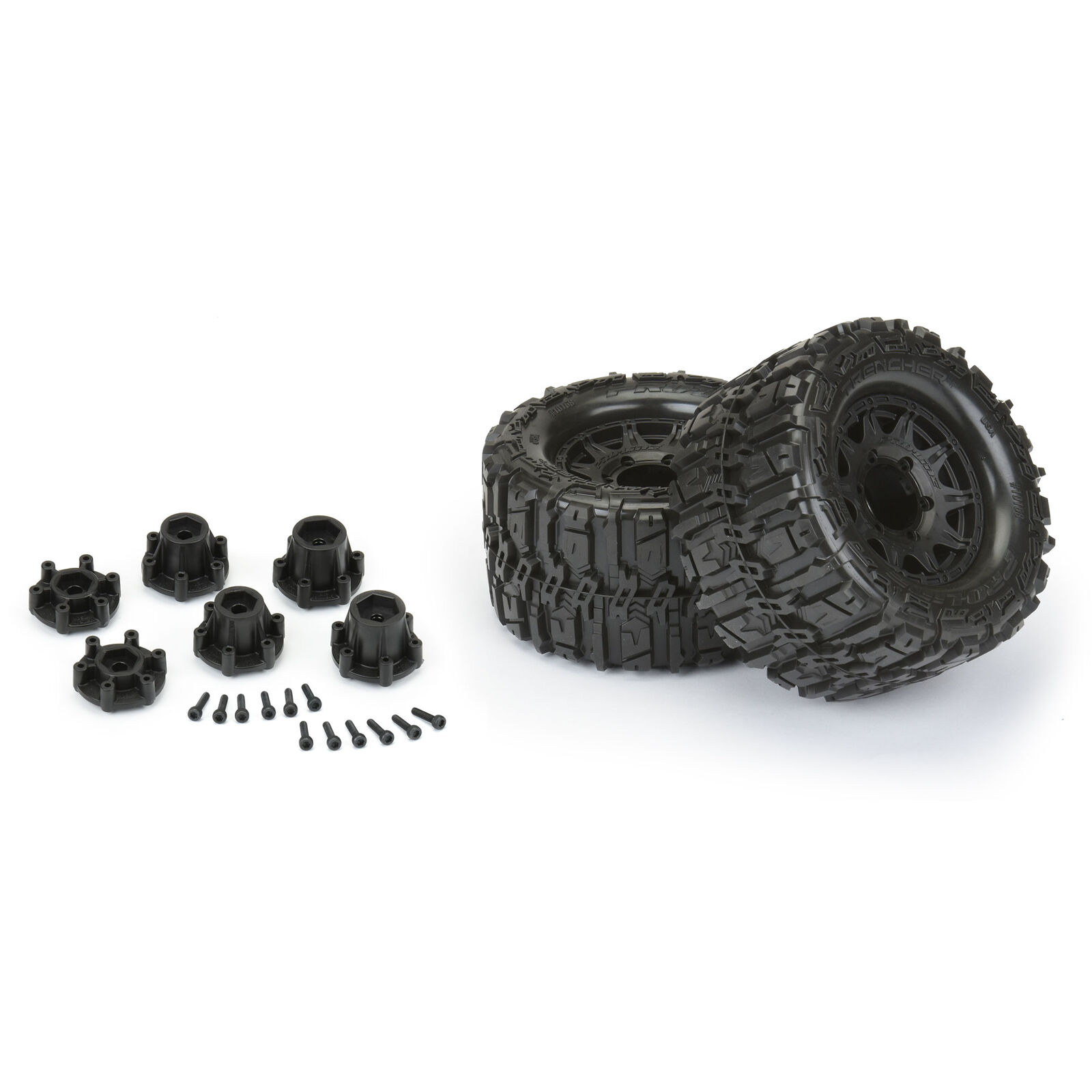 Pro-Line 1/10 Trencher HP BELTED F/R 2.8" MT Tires MTD 12mm/14mm Blk Raid (2) - 6