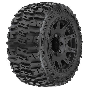 Pro-Line Trencher LP F/R 3.8" MT Tires Mounted 17mm Black Raid (2)