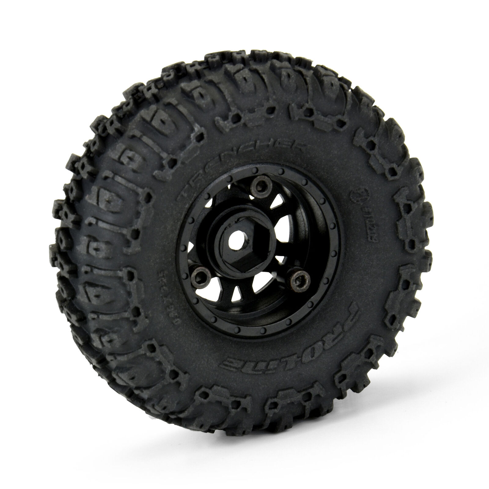 Pro-Line 1/24 Trencher F/R 1.0" Tires Mounted 7mm Black Impulse (4): SCX24 - 3