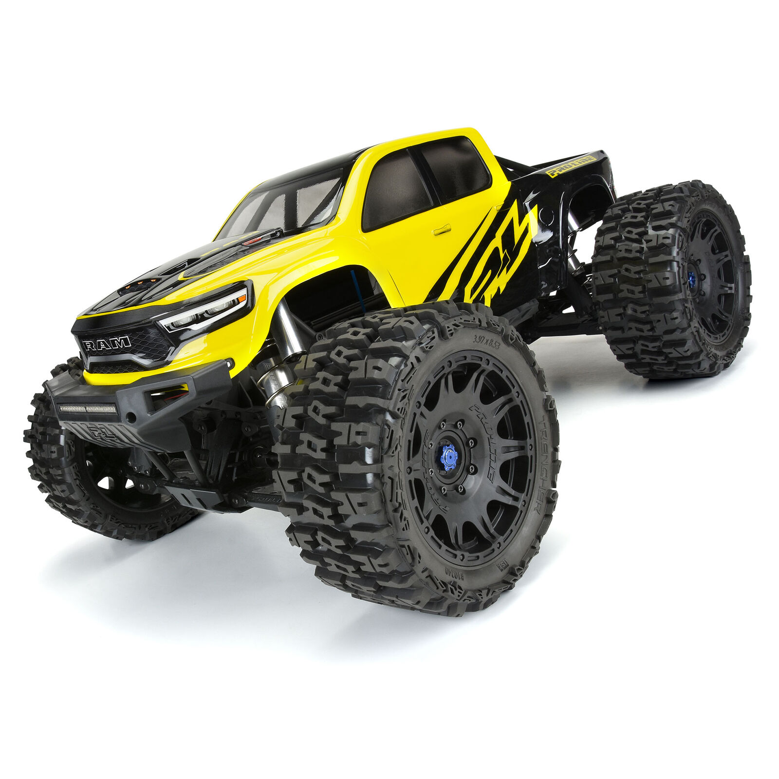 Pro-Line 1/6 Trencher F/R 5.7 Tires Mounted 24mm Black Raid 8x48 Hex (2) - 5
