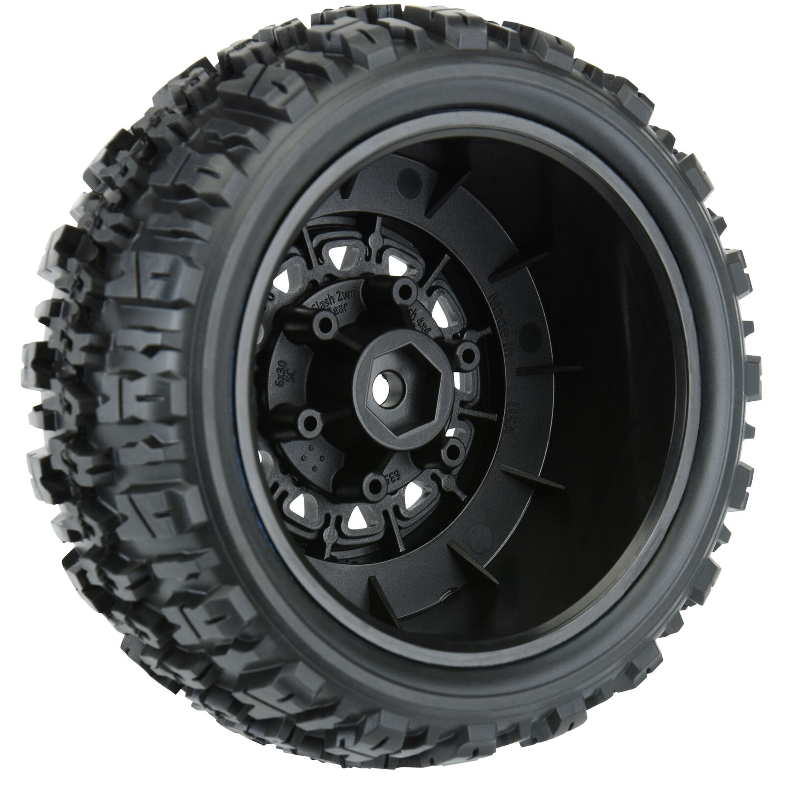 Pro-Line 1/10 Trencher X Front/Rear 2.2"/3.0" SC Mounted 12mm Black Raid (2) - 4