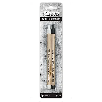 Tim Holtz Distress Watercolor Pencils - Picket Fence och Black Soot