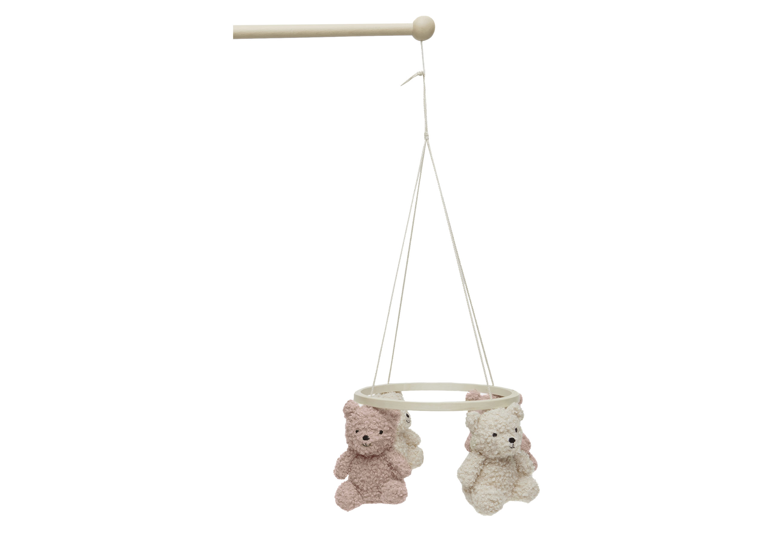 Jollein Sängmobil Teddy Bear Wild Rose/Naturel - 4