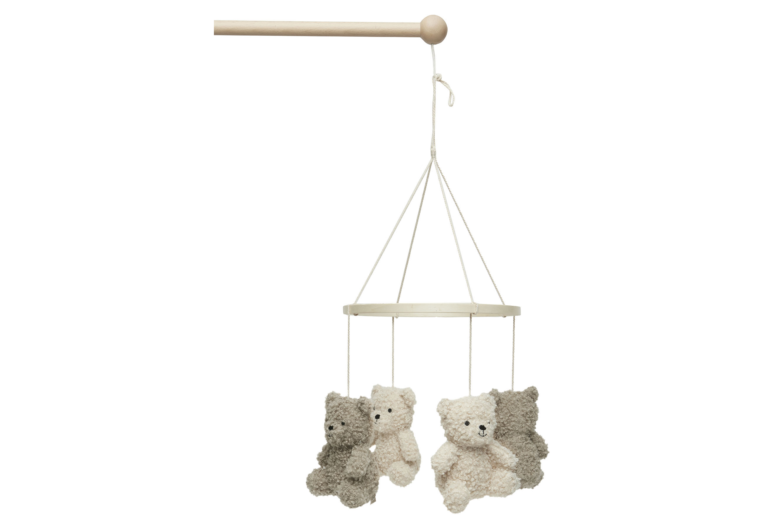 Jollein Sängmobil Teddy Bear Olive Green/Naturel - 4