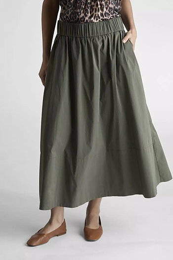 Neo Noir  - Yara Poplin Skirt Army