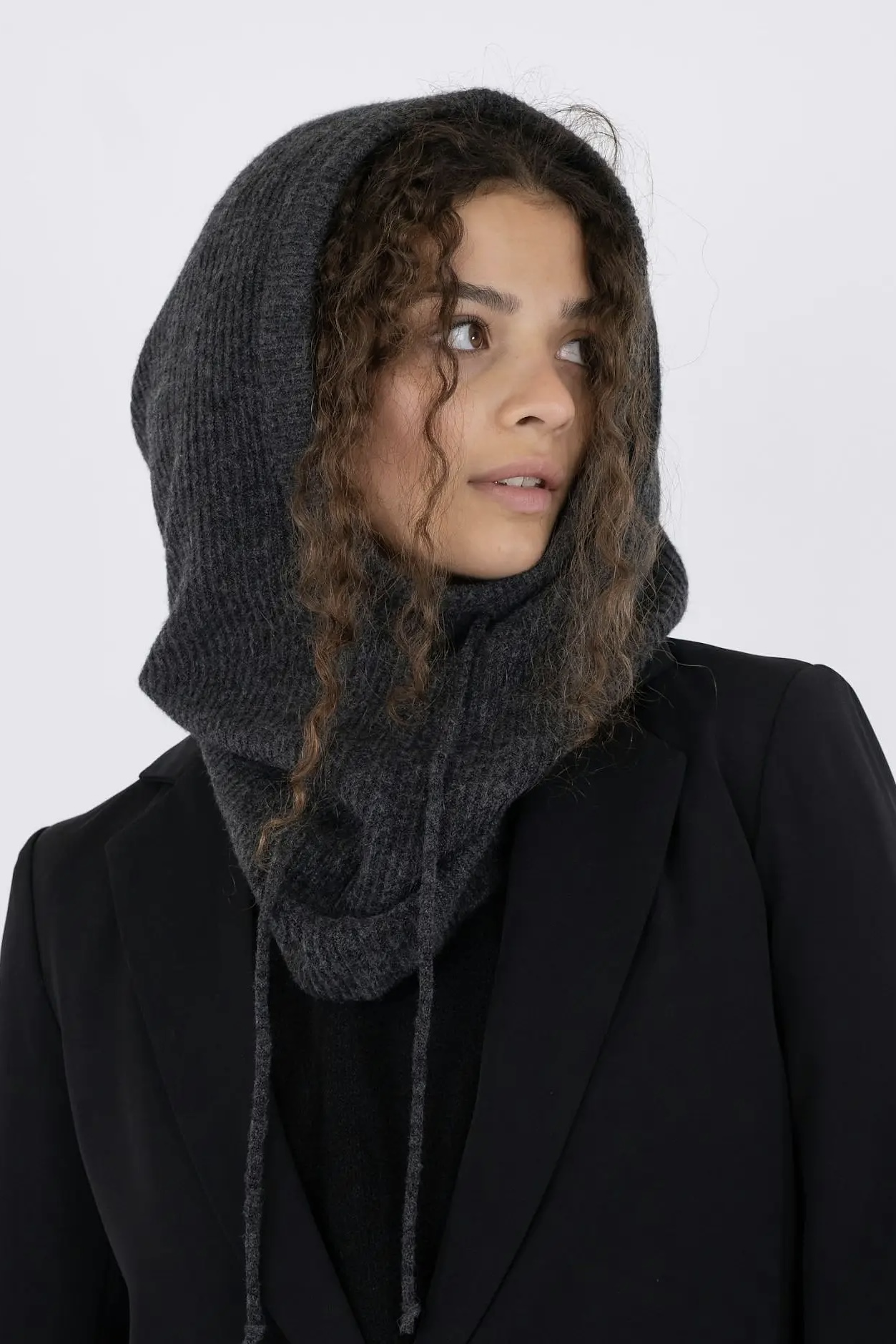 Neo Noir  - Madita Knit Balaclava Antracit - 2