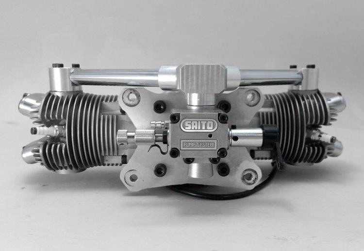 Saito FG-41TS 41cc 4-takts Twin Bensinmotor - 6
