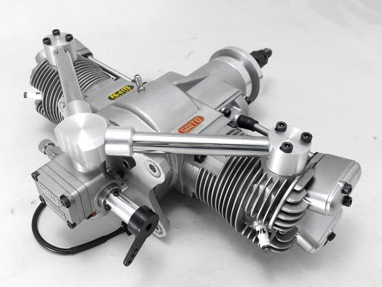 Saito FG-41TS 41cc 4-takts Twin Bensinmotor - 2