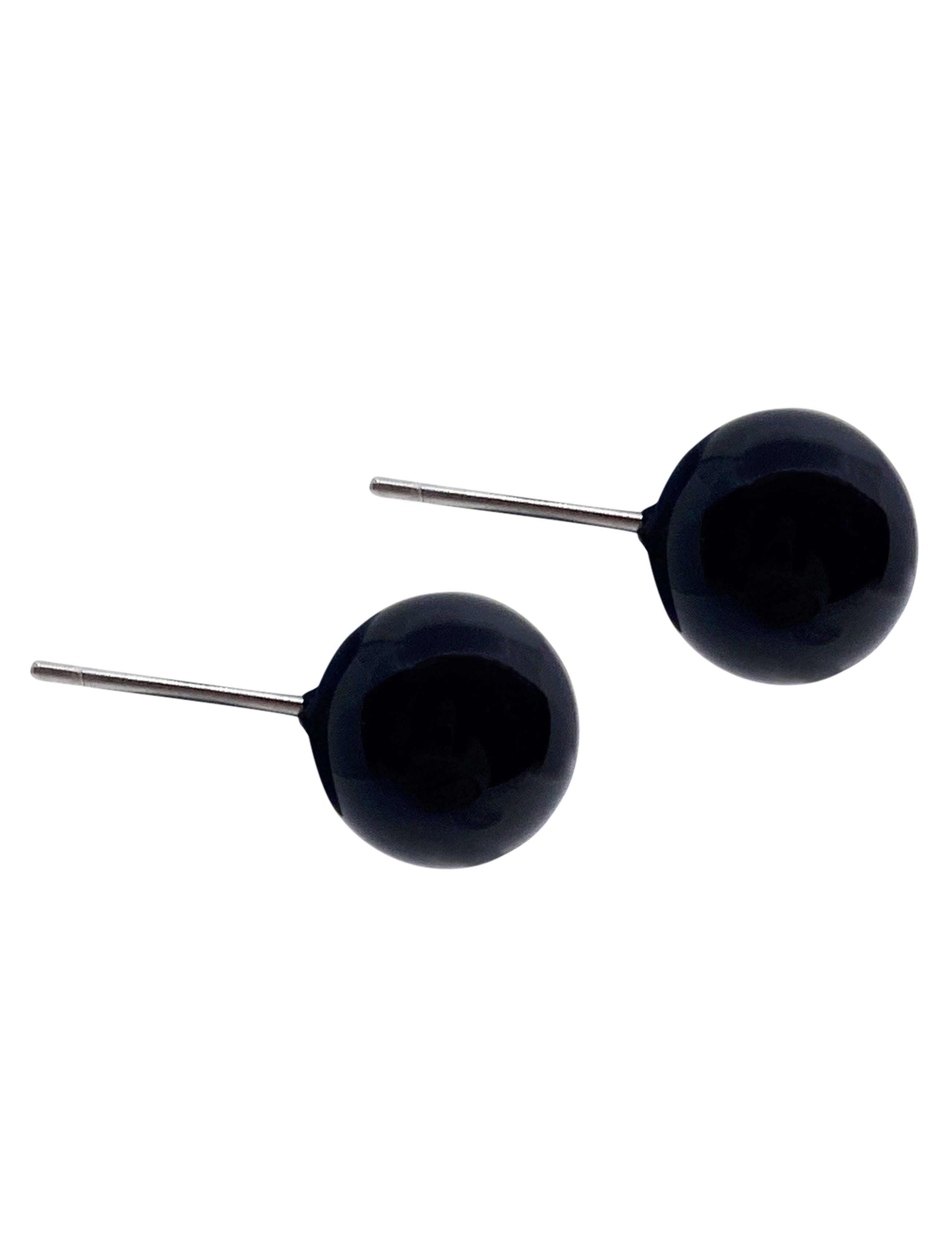  MALOU EAR 10 MM BLACK AGATE - 2