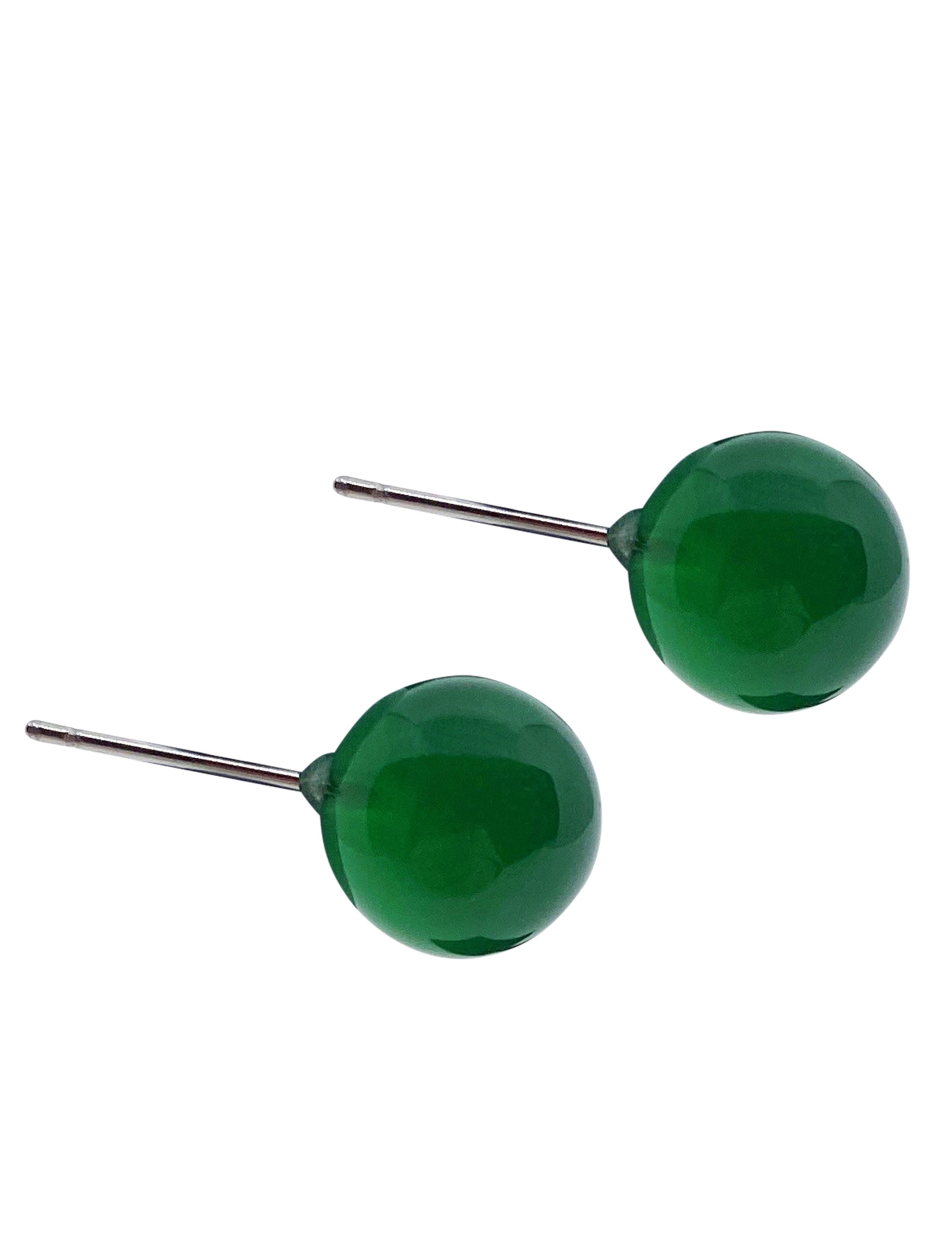  MALOU EAR 10 MM GREEN AGATE - 2