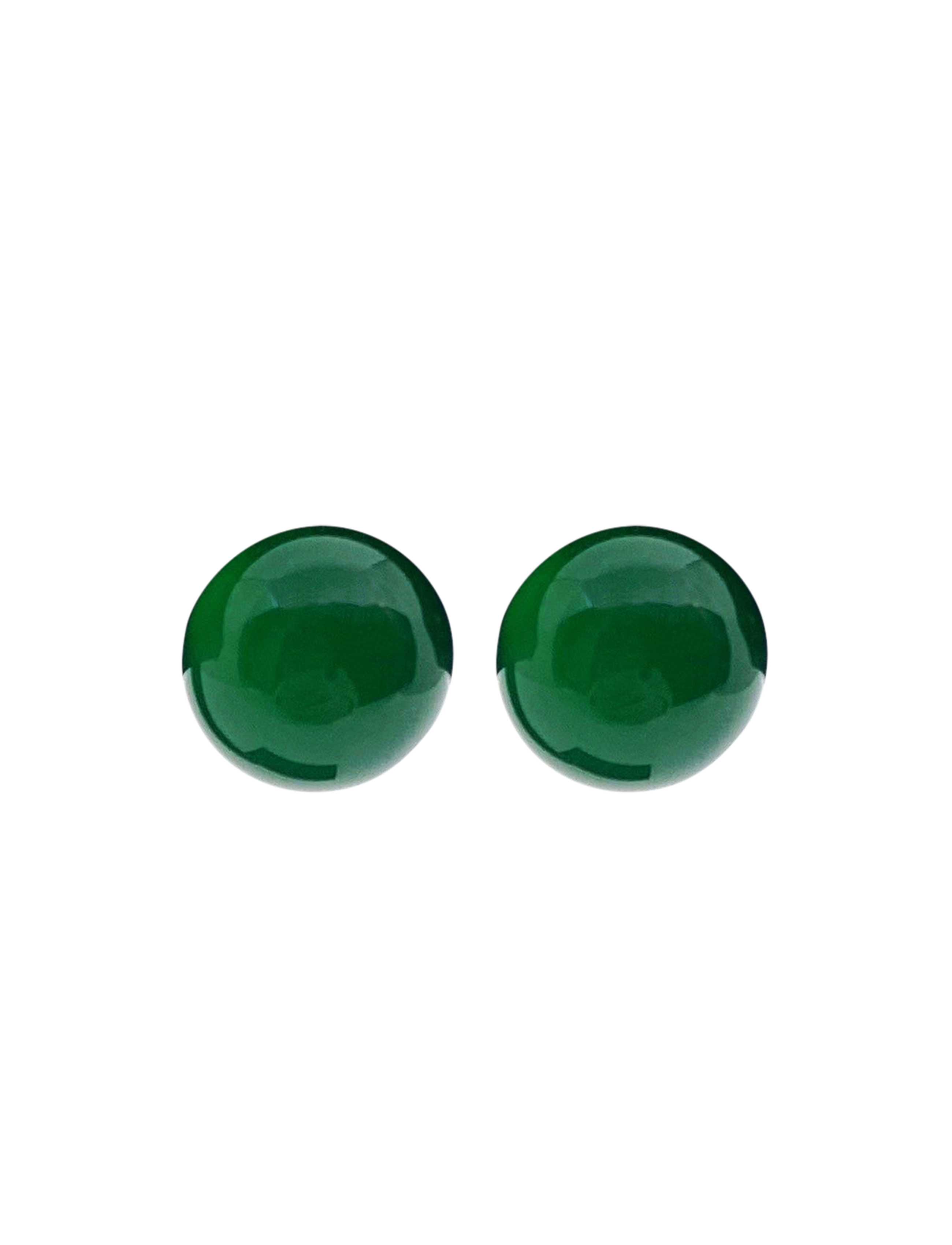  MALOU EAR 10 MM GREEN AGATE