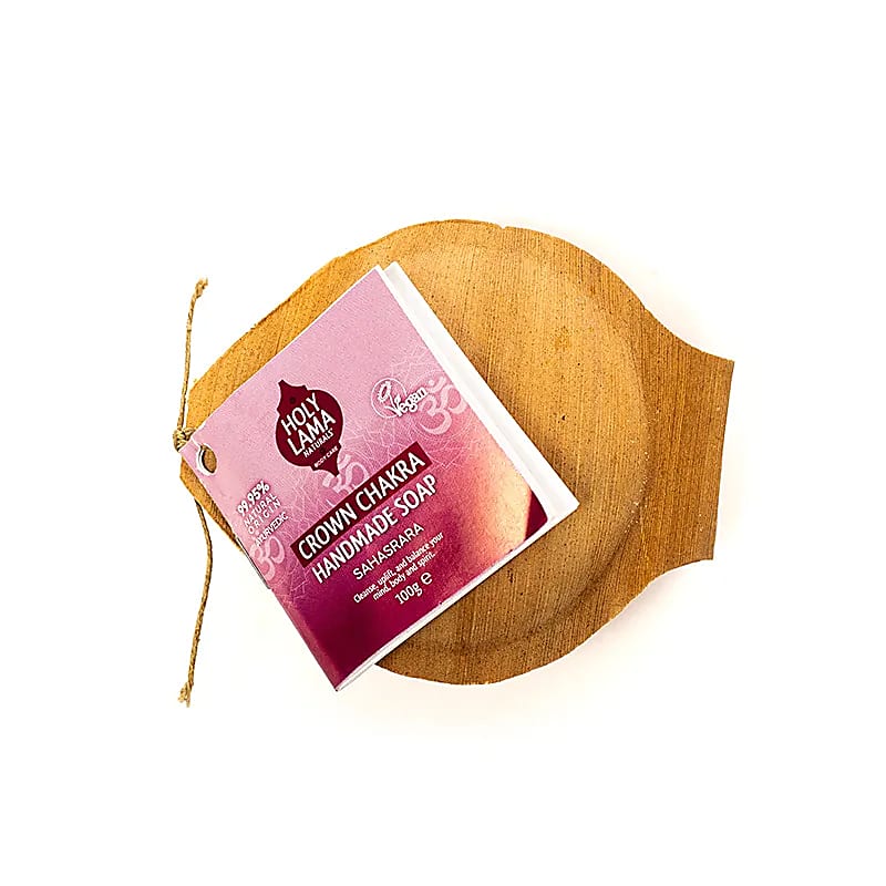 Holy Lama tvål kronchakra i palmblad 100 Gr. - 2