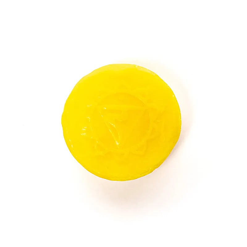 Holy Lama tvål solar plexus chakra i palmblad 100 Gr. - 3