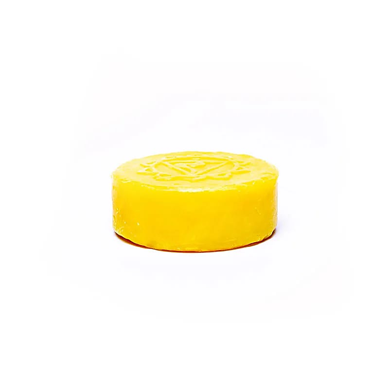 Holy Lama tvål solar plexus chakra i palmblad 100 Gr. - 4