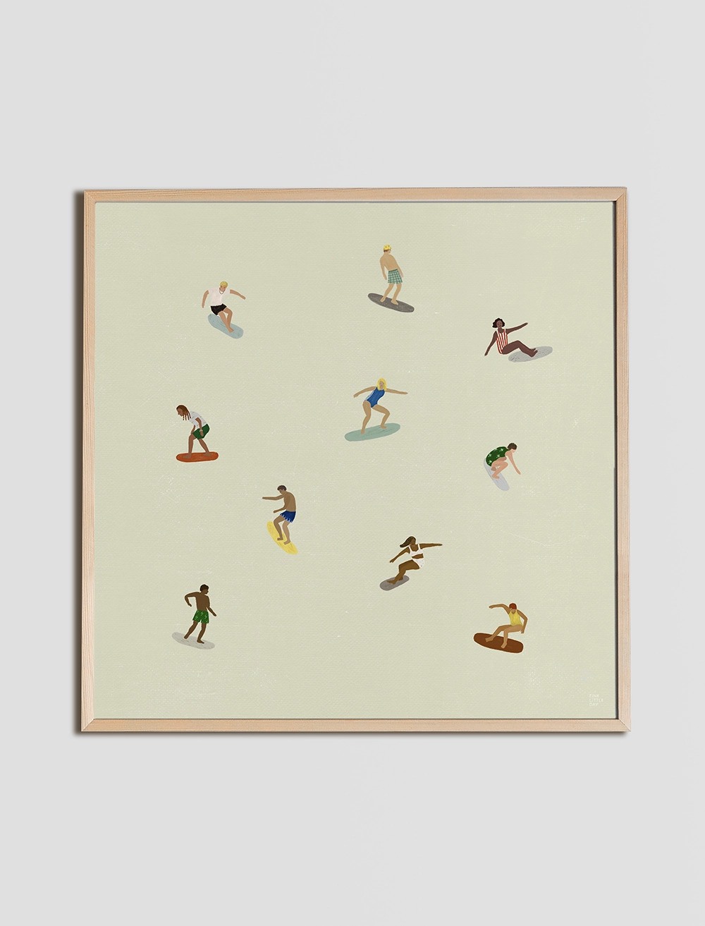 Poster Surfers 40x40, Fine Little Day