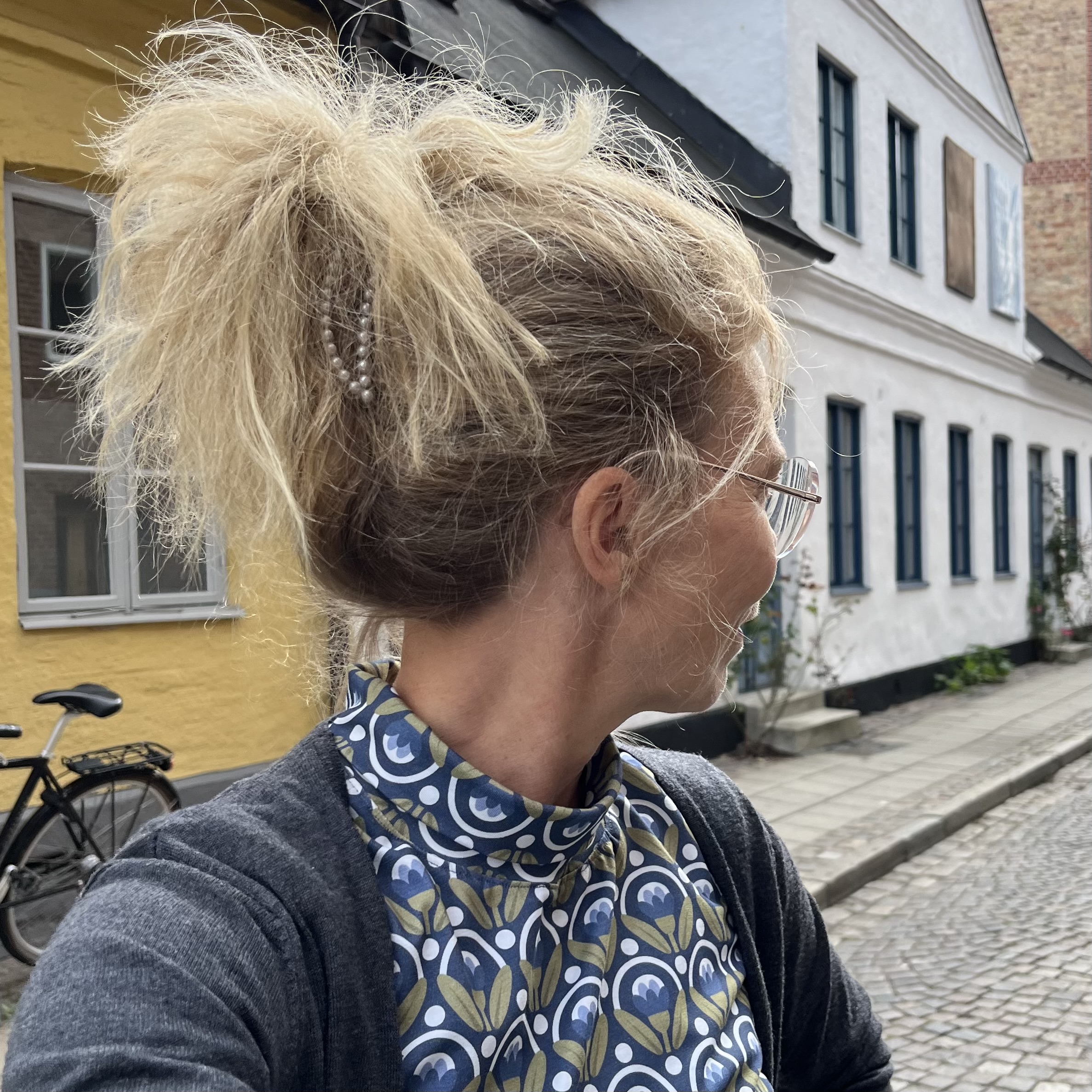 SLUTSÅLT  Jerseytyg ekologisk bomull,   "A GOOD DAY", metervara  - 10
