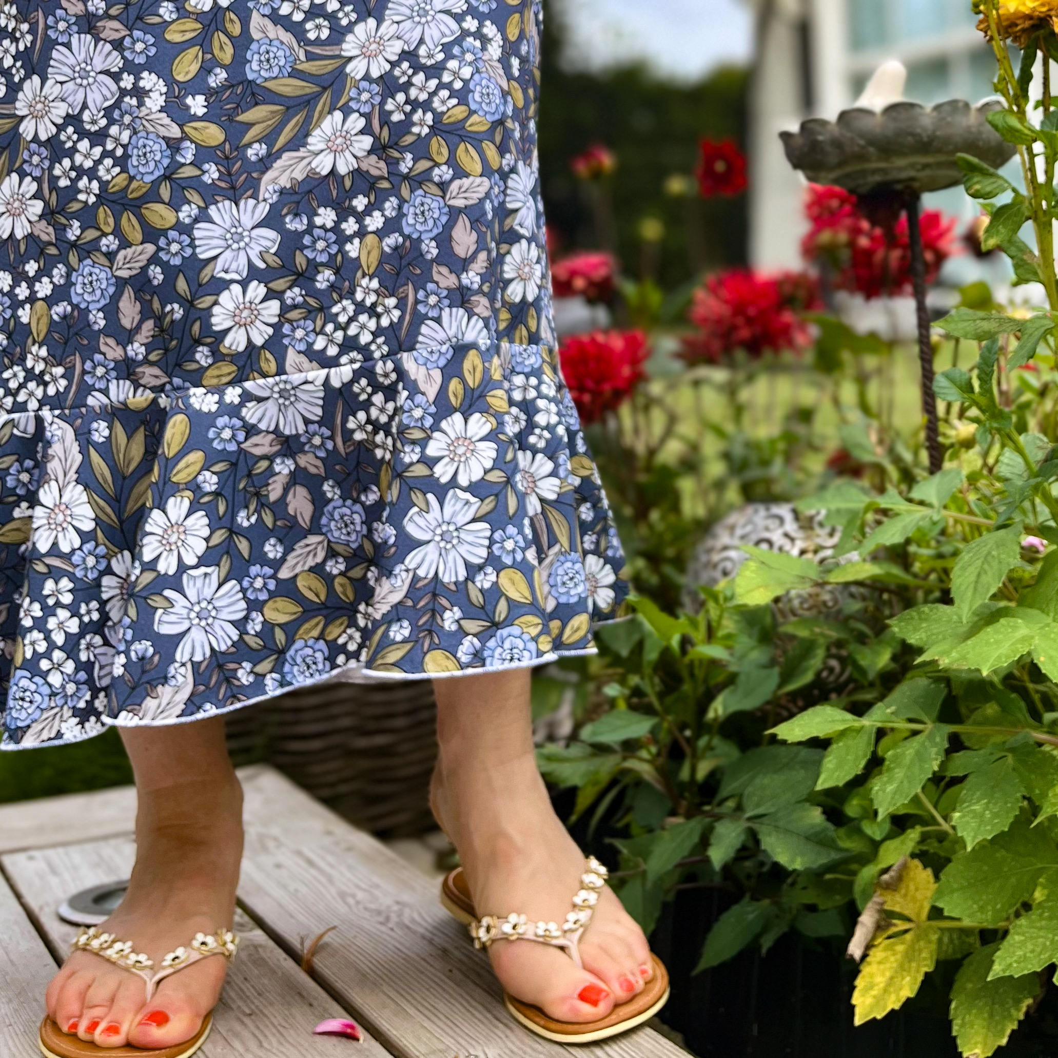 SLUTSÅLT! Jerseytyg ekologisk bomull,   "TRUE BLOSSOM",  metervara - 4