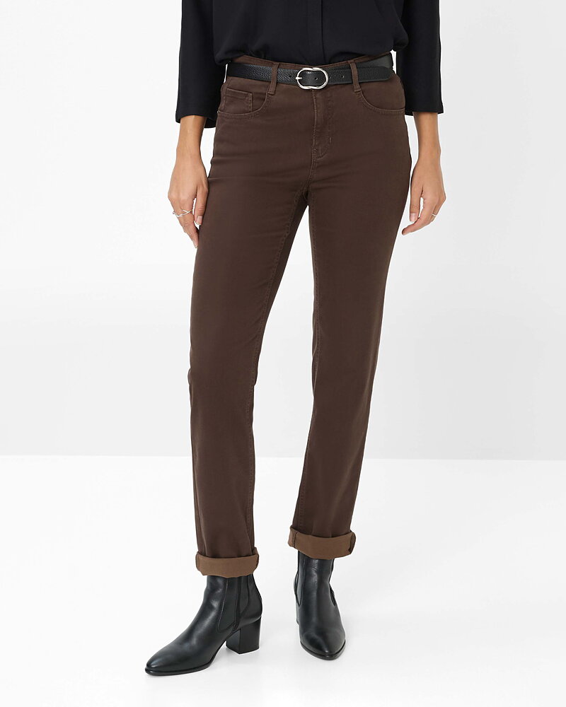 Jeans Carola mörkbrun lyocellblanding