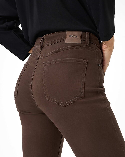 Jeans Carola mörkbrun lyocellblanding - 3