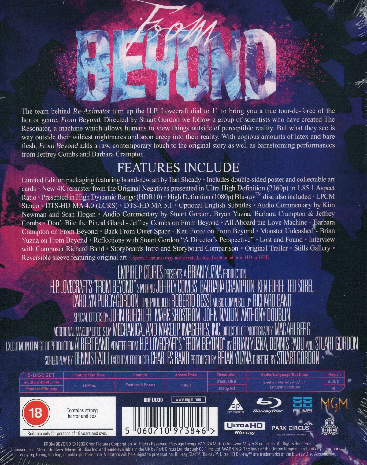 From Beyond (Limited Edition) (ej svensk text) (4K Ultra HD + Blu-ray) - 2