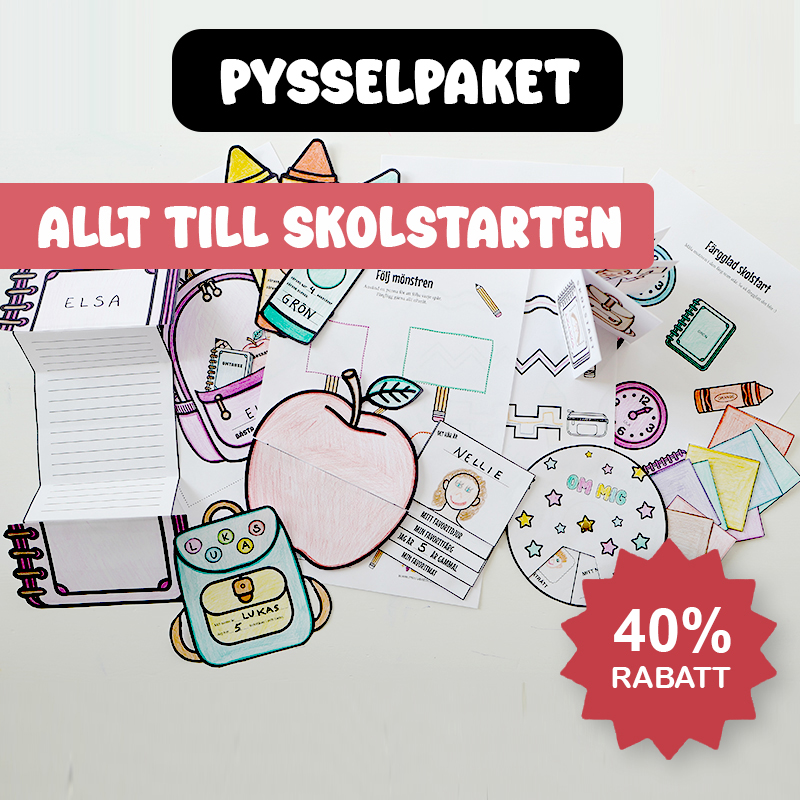 Pysselpaket - Allt till Skolstarten