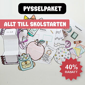 Pysselpaket - Allt till Skolstarten