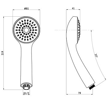 EuroBay showerhead (chrome)