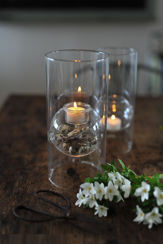 Ekerö Candle Holder - Lantern - Candlestick - Lantern - Clear Glass - 10x24 cm - 10