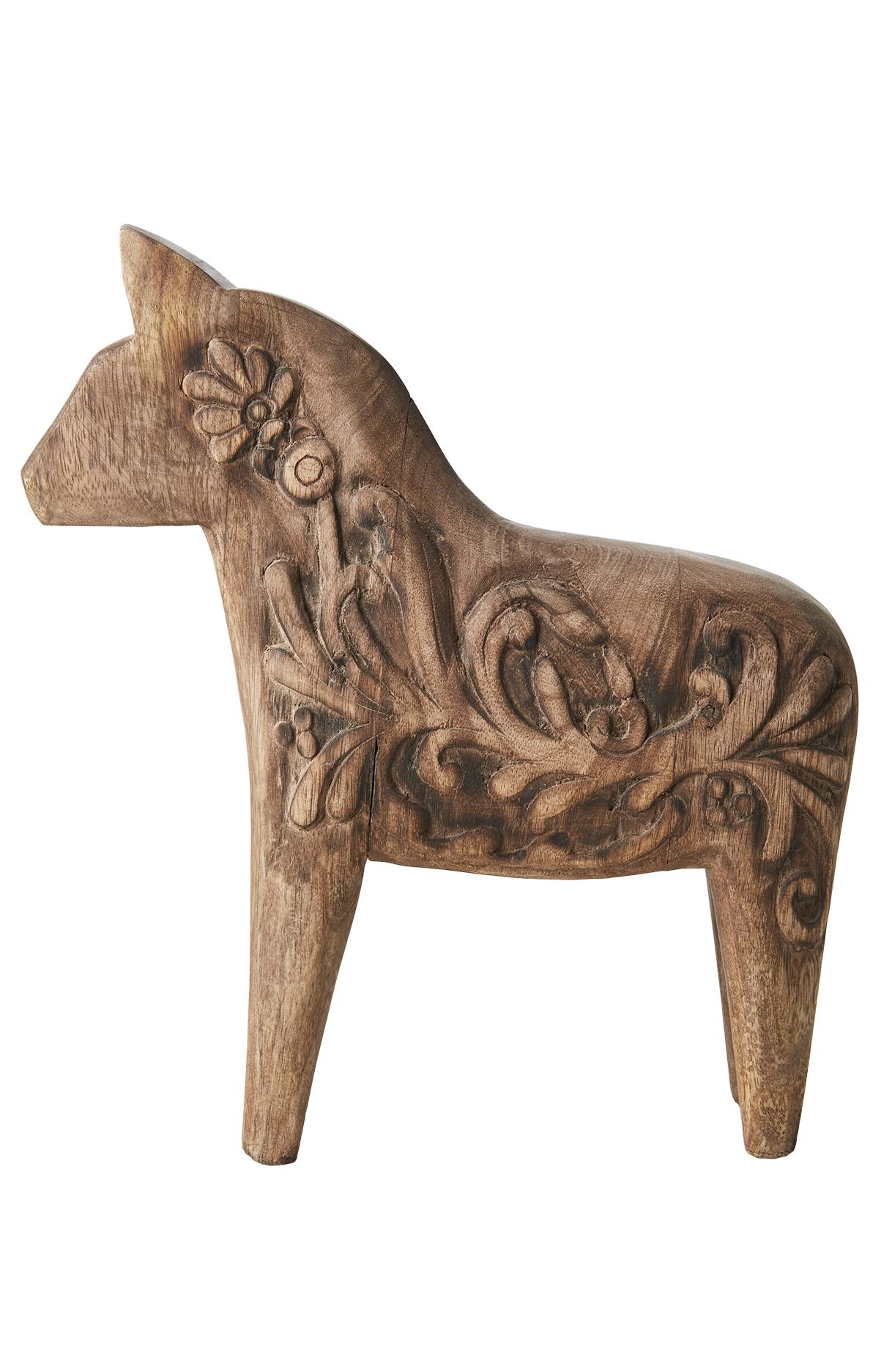 Häst - Fåle - Dalahäst - Brun - Trä - 27x8x30 cm - 2