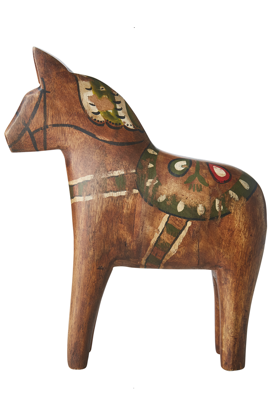 Horse - Fåle - Dalahorse - Painted - Brown/Multicoloured - Wood - 27x8x30 cm - 2