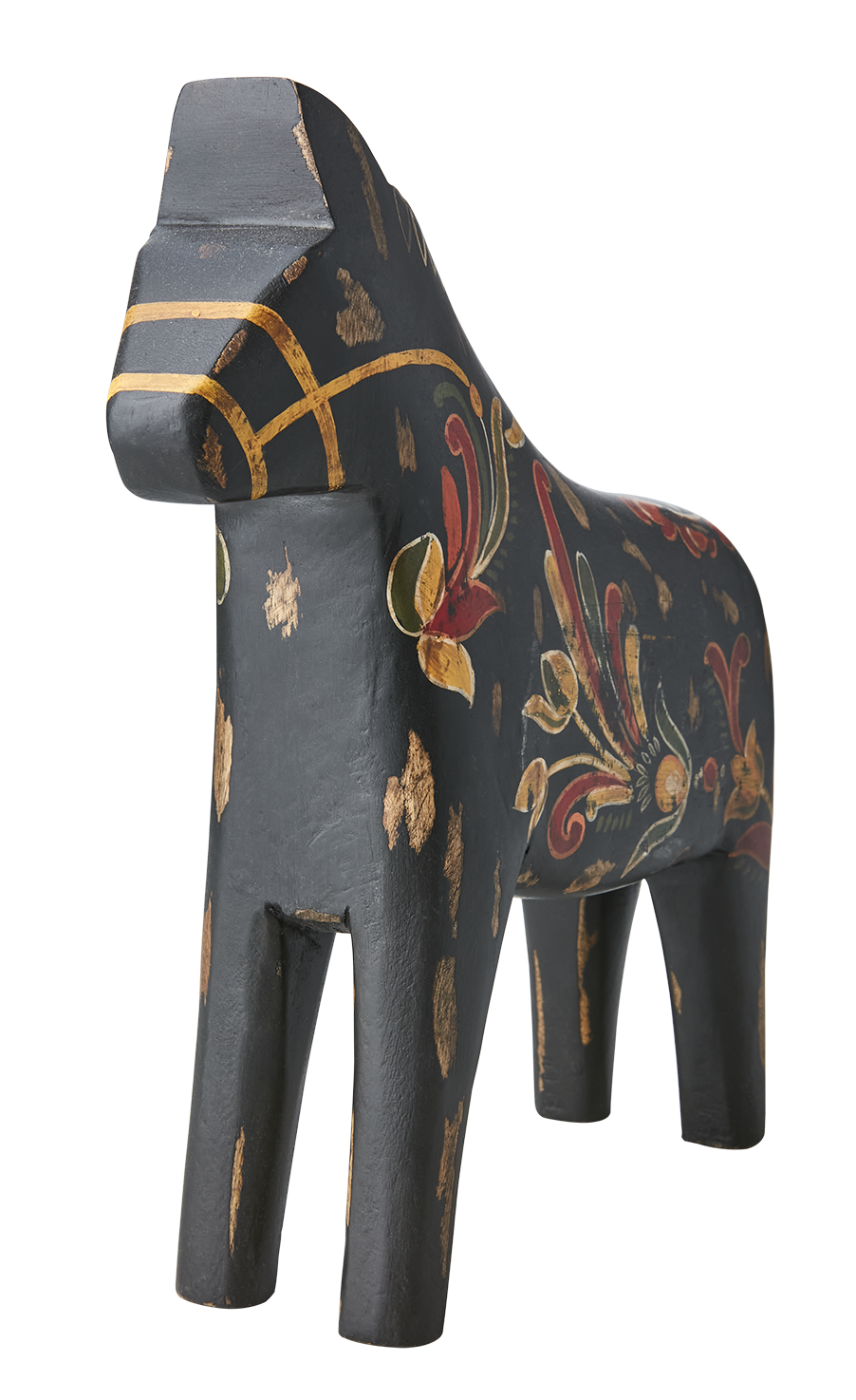 Horse - Foal - Dalahorse - Painted - Black/Multicoloured - Wood - 27x8x30 cm - 3