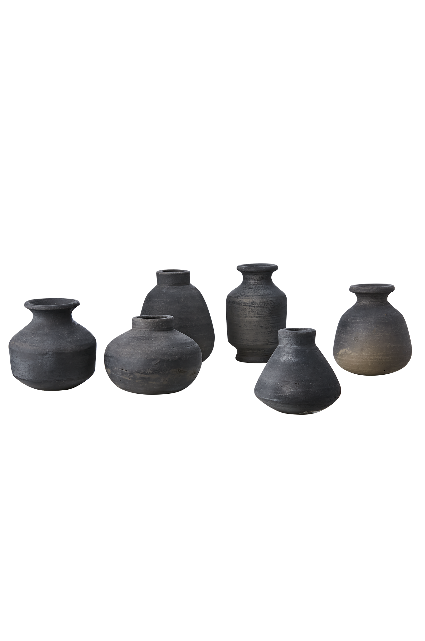 Pots - Urns - Vases - Terracotta - Black - 6-pack - 4
