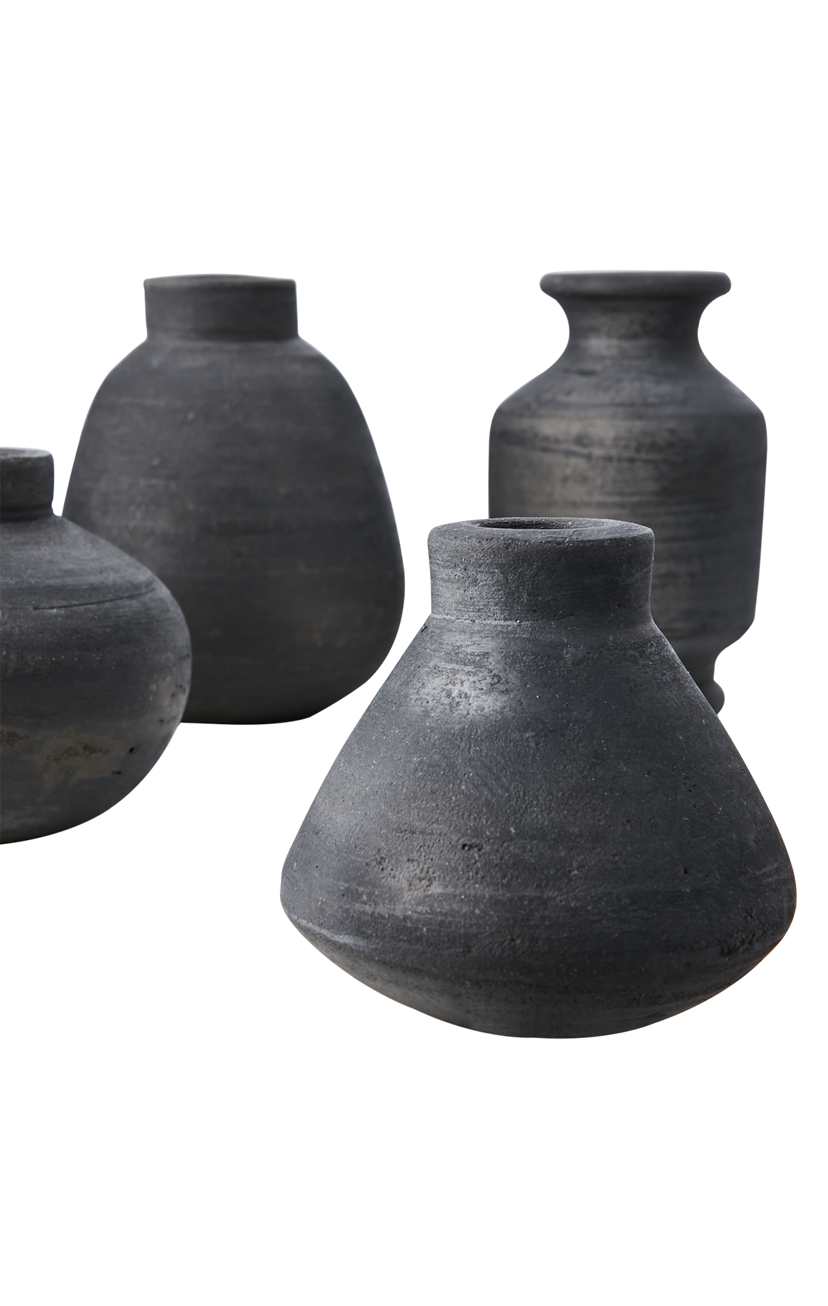 Pots - Urns - Vases - Terracotta - Black - 6-pack - 3