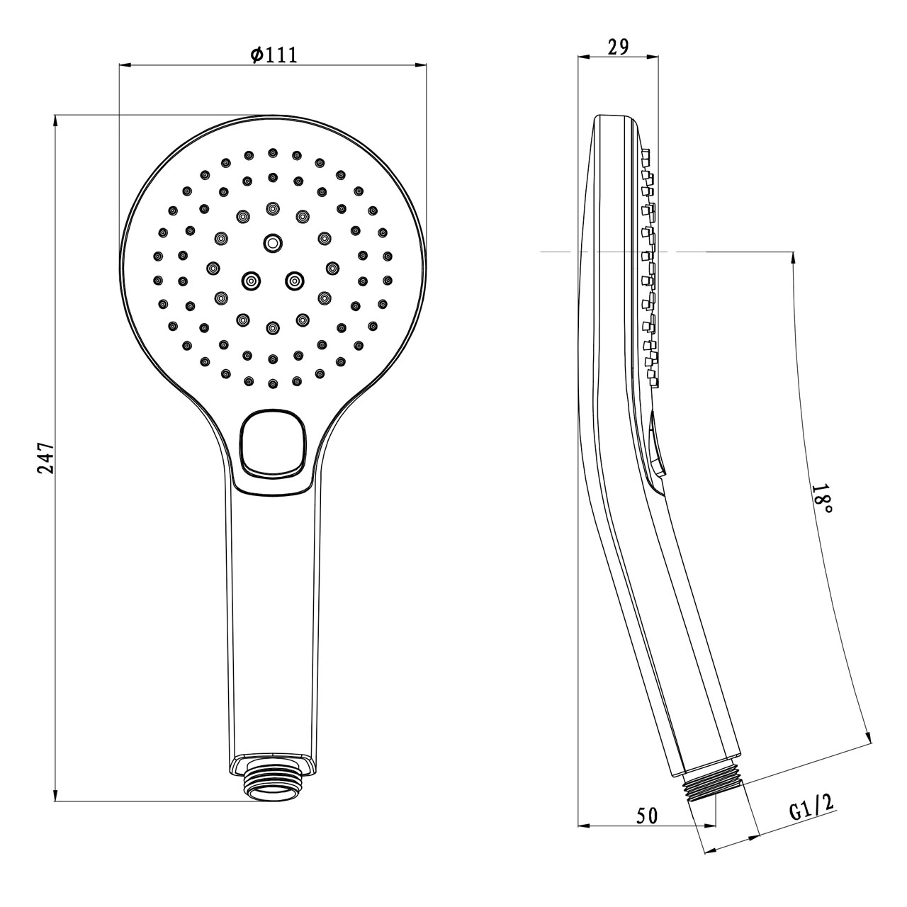 EuroPress handdusch (krom) - 2
