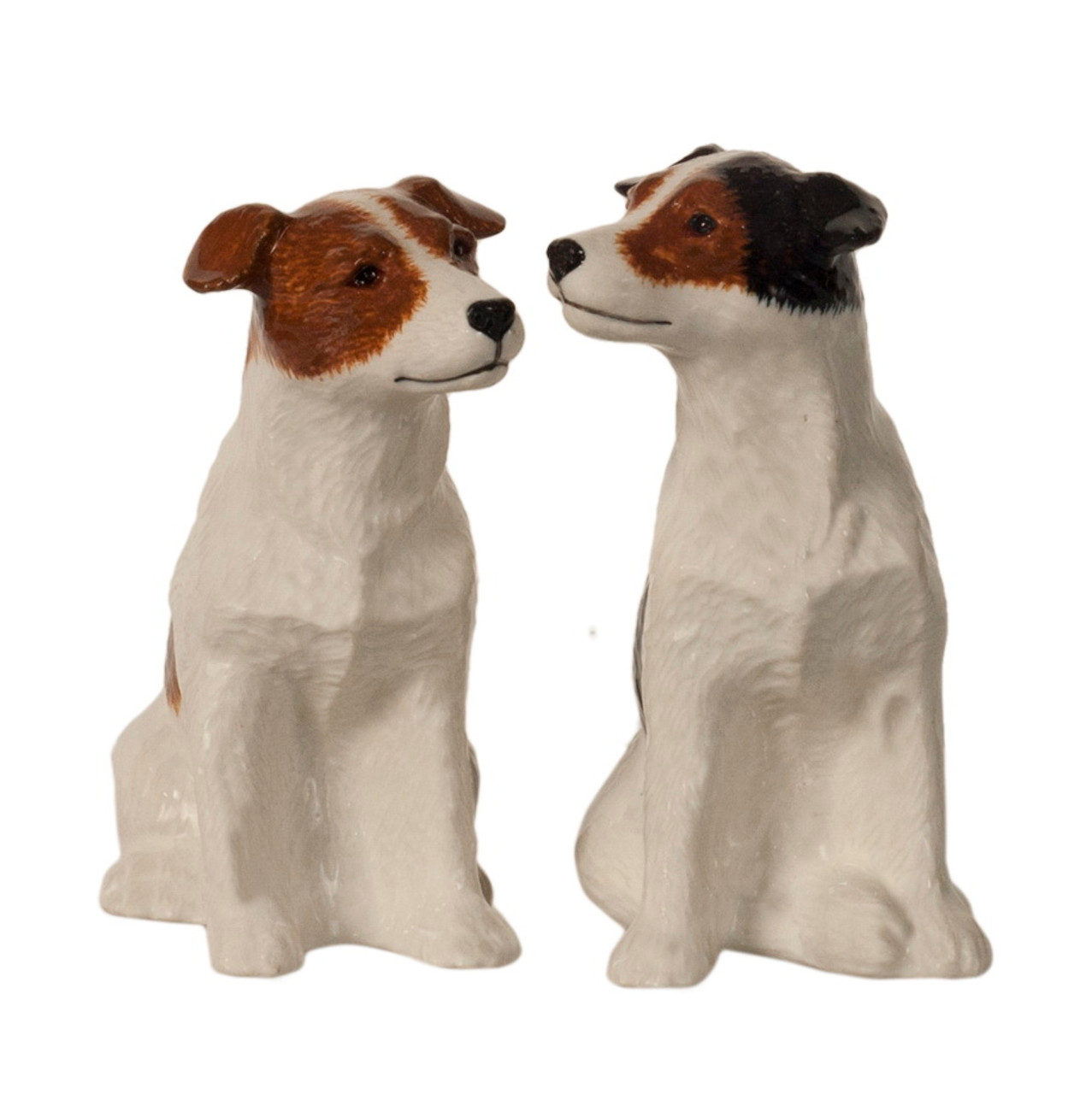 Salt & peppar Jack Russell, handmålat stengods från Quail Ceramics