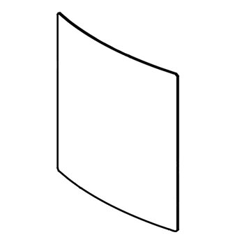 Böjt dörr glas till Scan Andersen 8-2 