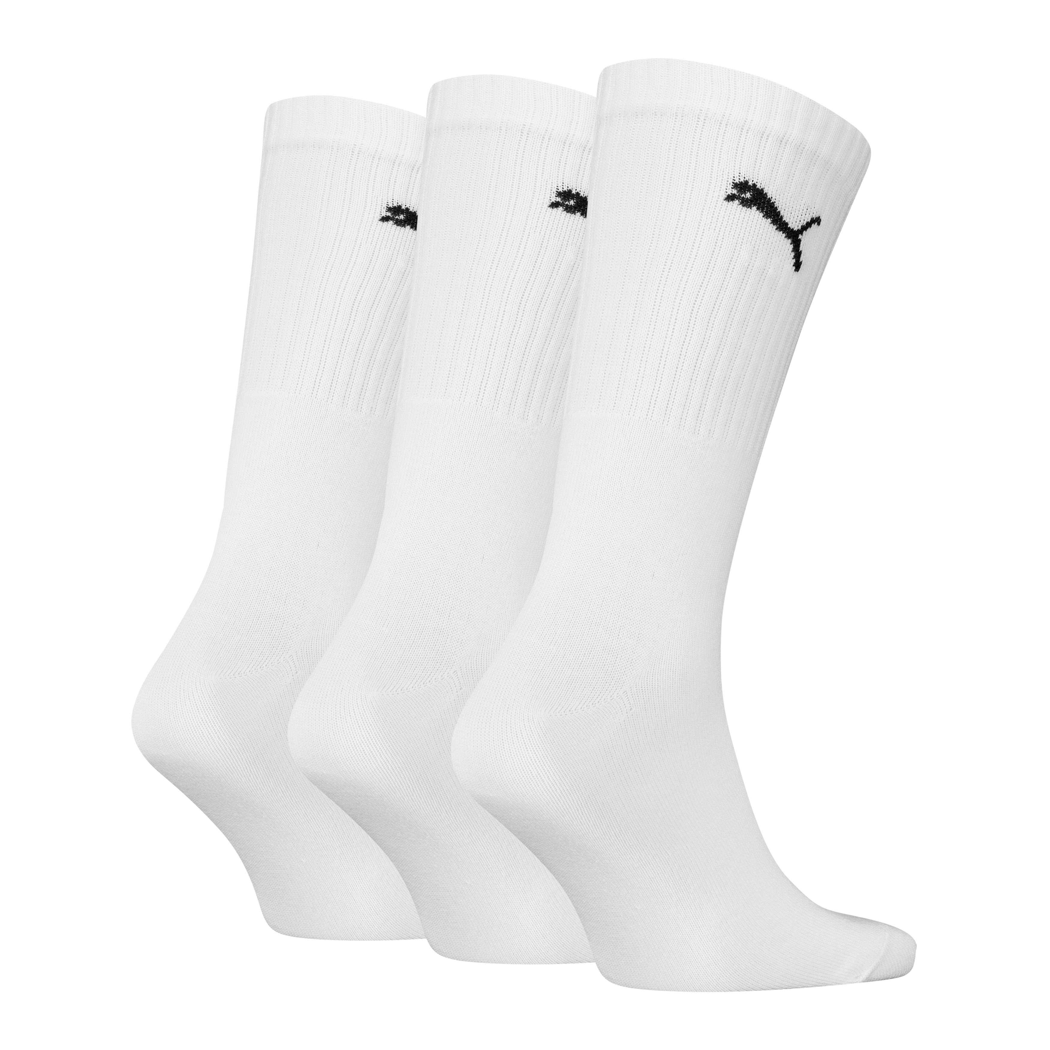 Puma Regular Crew Socks White - 3 pack