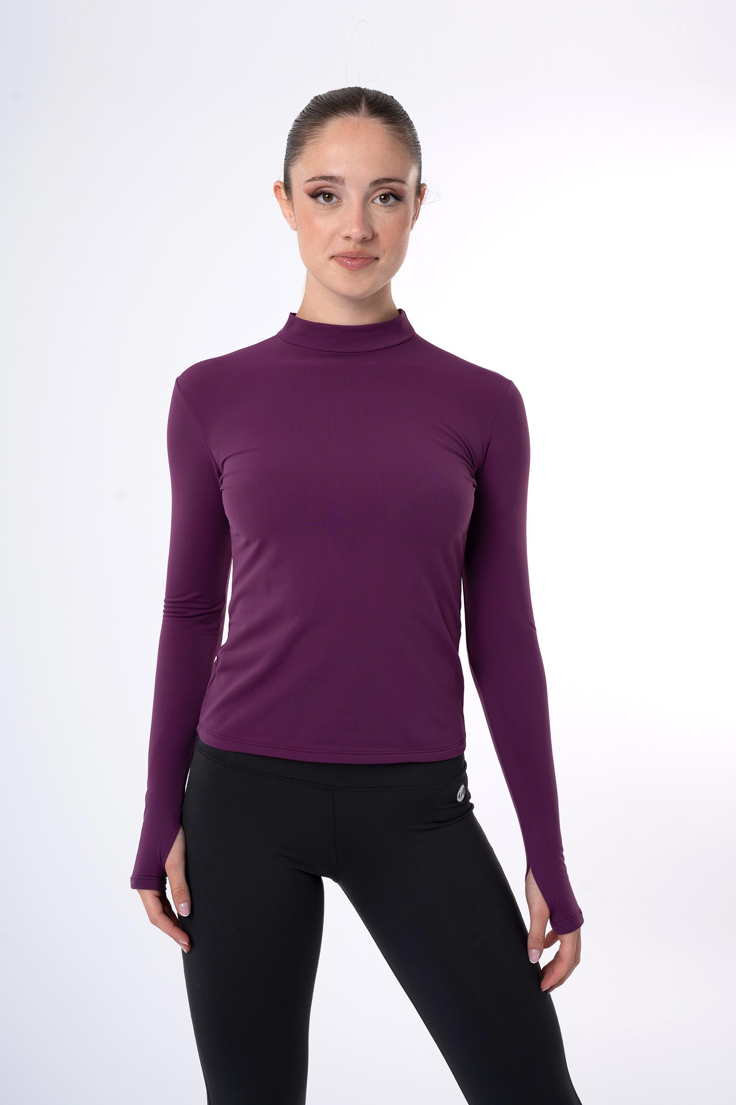 Vinröd polo i microfiber - 3