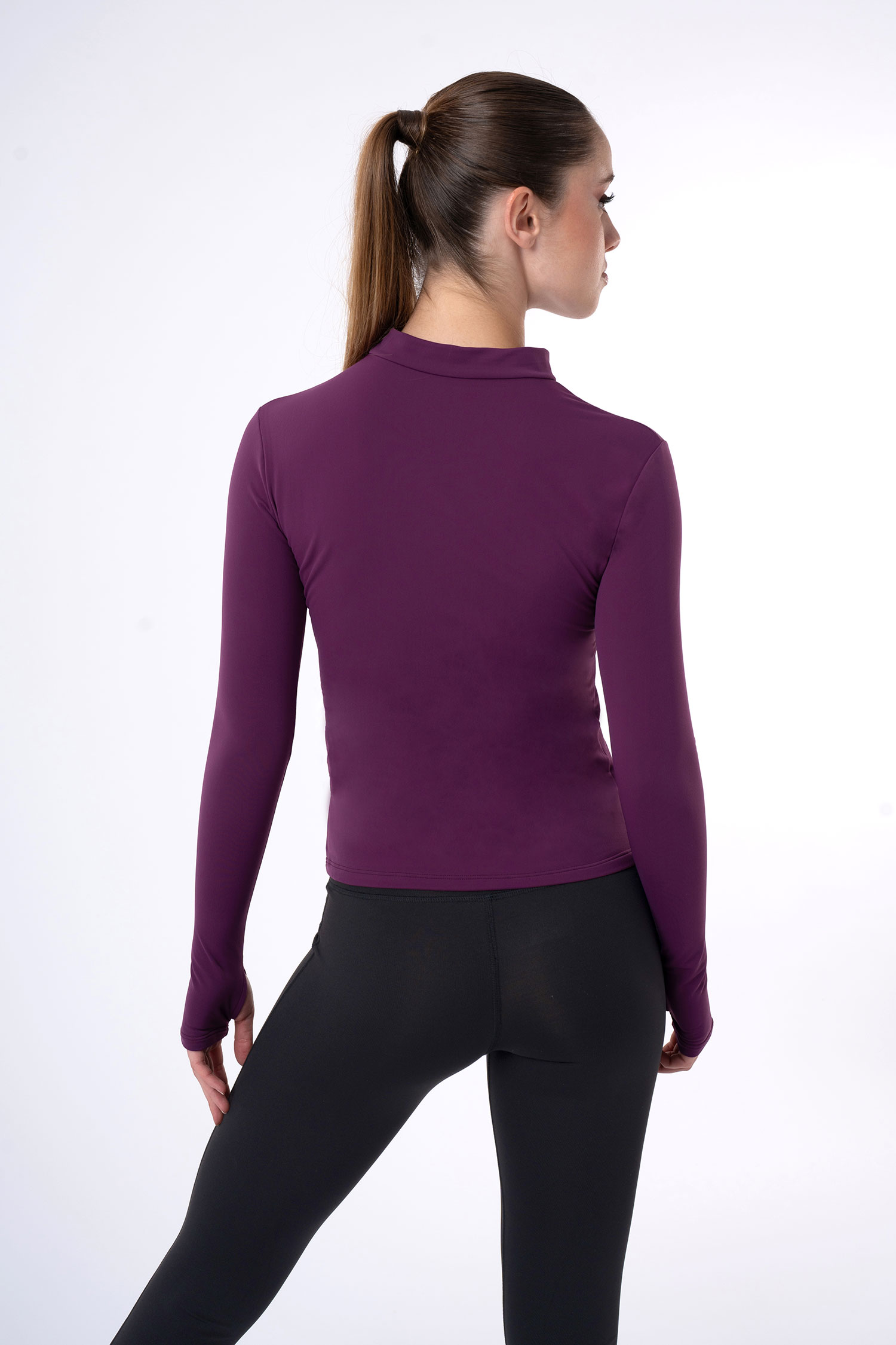 Vinröd polo i microfiber - 2