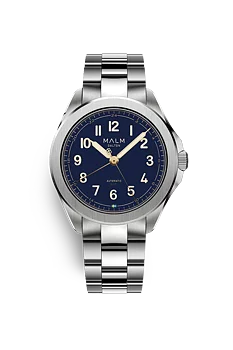 MALM Dalton Blue UTC Automatic 38 Länk i rostfritt stål