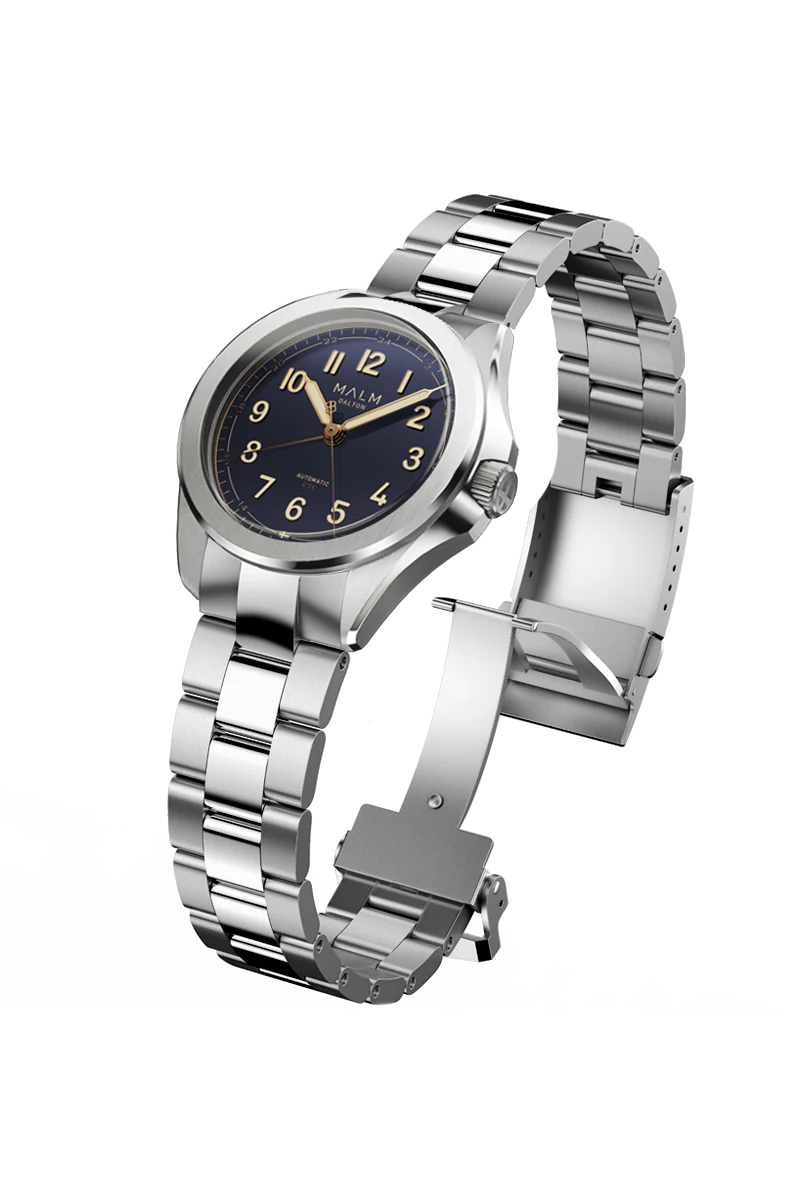 MALM Dalton Blue UTC Automatic 38 Länk i rostfritt stål - 2