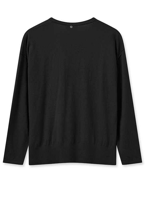Mos Mosh - MMTani V-neck Knit Black - 2